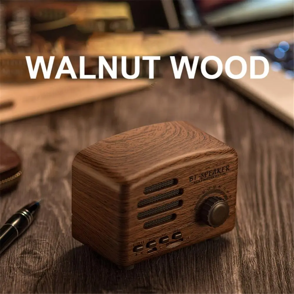 Portable Speaker 1200 Mah 5w Smart Led Light Source 2 Inches Long Battery Life Mini Speaker Retro Audio Speaker