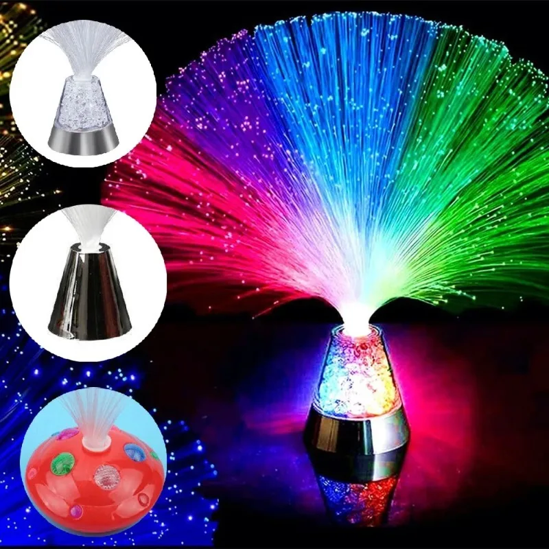 Fiber Optic Star Lamp LED Night Light Multi Color Changing Desktop Light Creative Atmosphere Lamp for Home Camping Decor