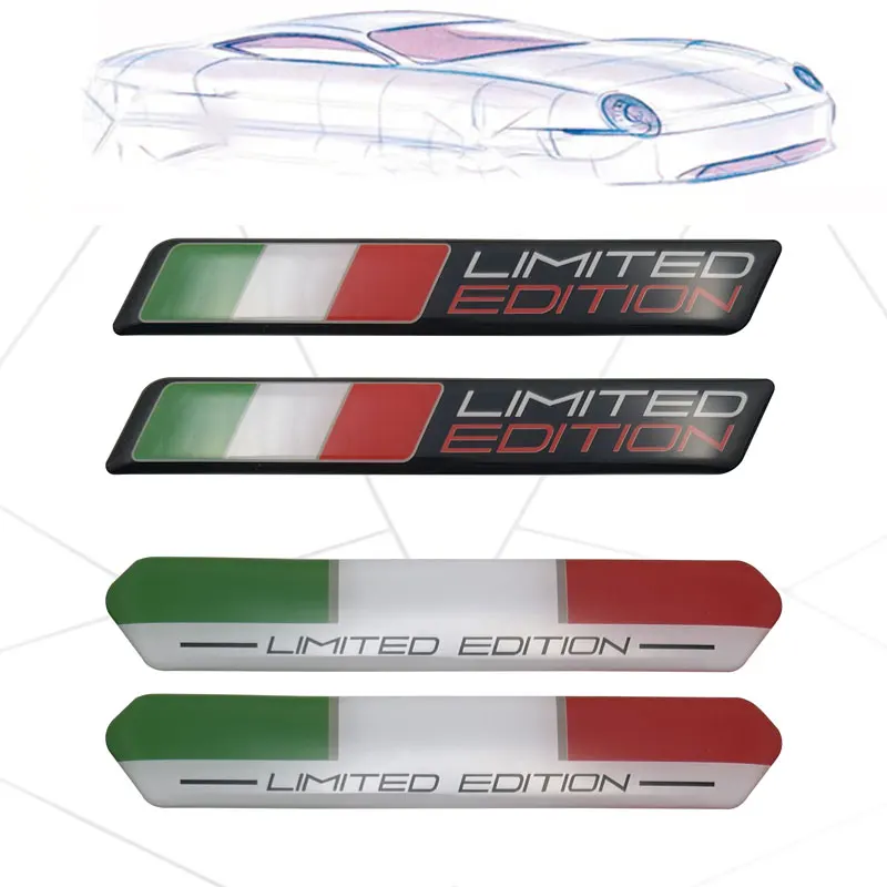 3D Italian Flag LIMITED EDITION Logo Car Stickers Motorcycle Car Dropping Stickers Fuel Tank Stickers Accessories