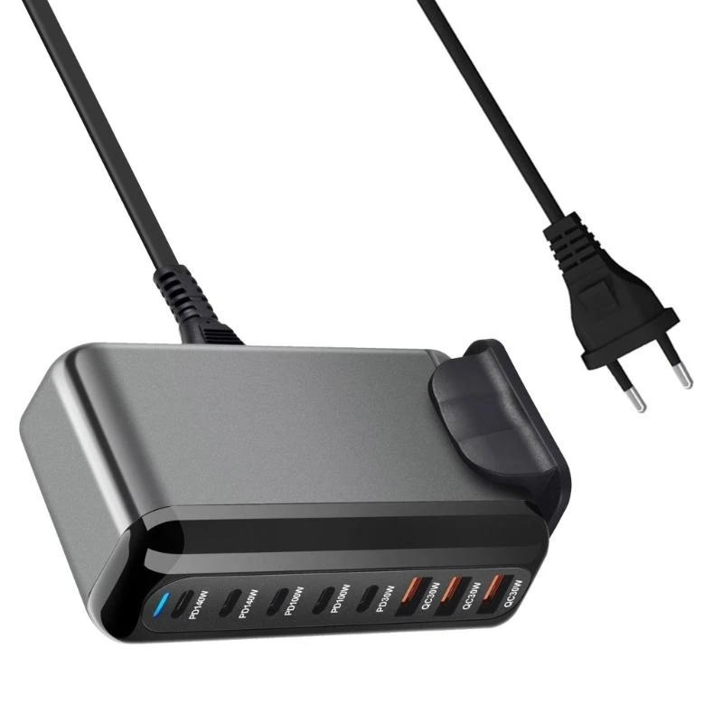 

600W Desktop Gans Chargers 5 USB C 3 USB Адаптер для ноутбука Fast Chargers.