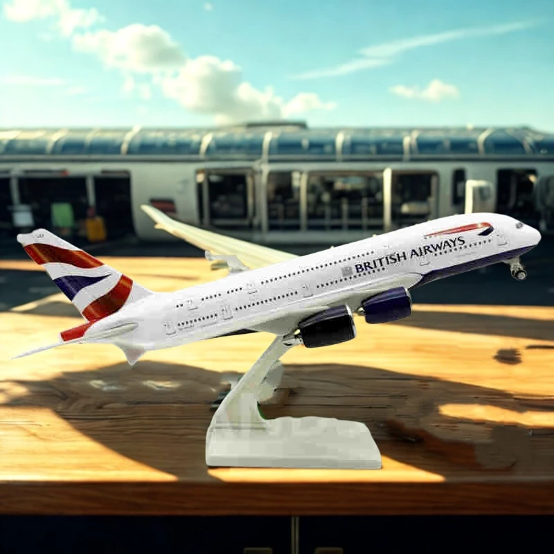 

Die-cast Resin Airplane Model A380 British Airways 30CM 1/240 Scale 380 Model Plane with Stand Aviation Enthusiasts Gifts