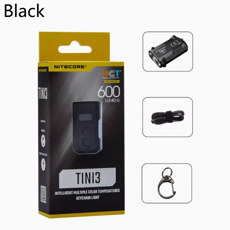 NITECORE TINI3 MCT Metalen EDC Meerdere kleurtemperaturen Zaklamp USB-C Opladen 600 Lumen Sleutelhanger Licht Zaklamp