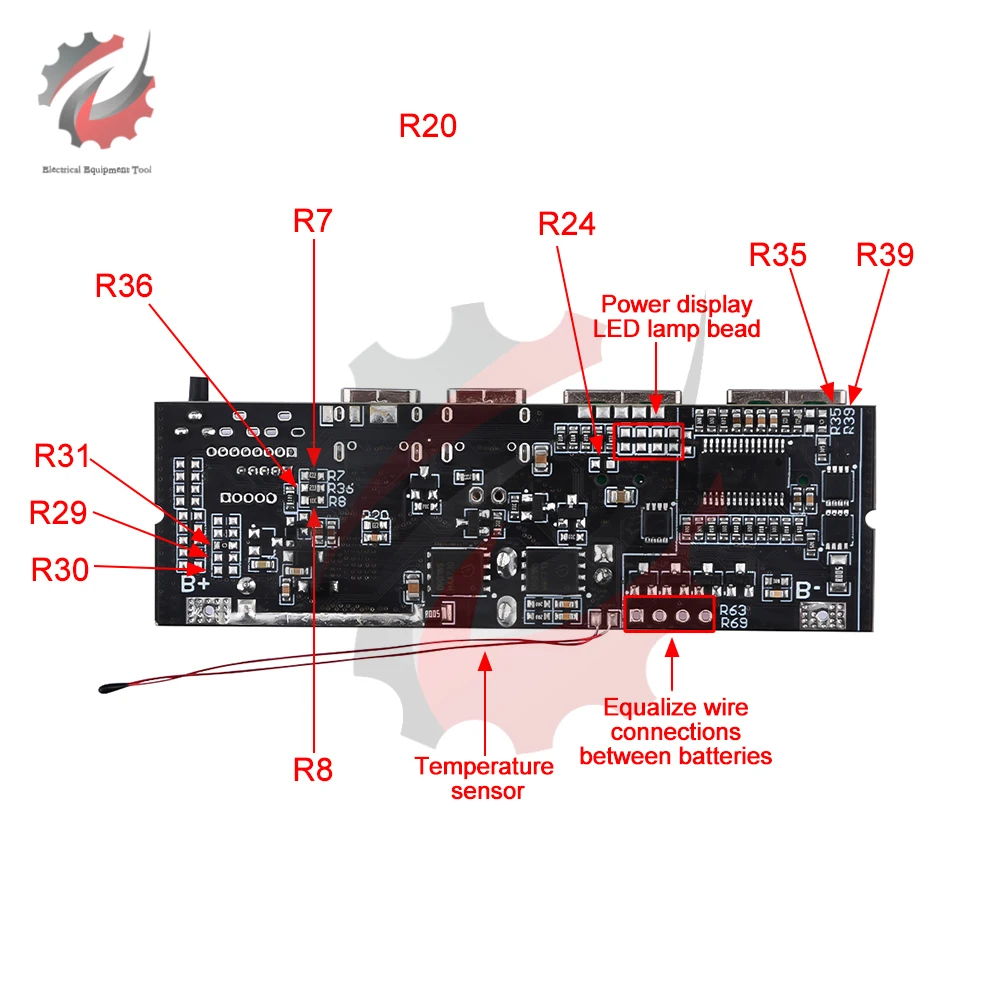 QC3.0 Pd 65w 100w LED Dual USB PD Fast Charge Type-C Micro USB Power Bank 6-port 21700 2-way Fast Charging Mobile Power Module