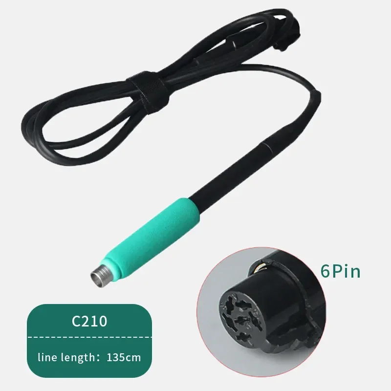 Universal 6pin Soldering Iron Handle FOR C210/C245/C115 Soldering Station Handle Replacement OEM JBC T210/245/115 Handle Tools