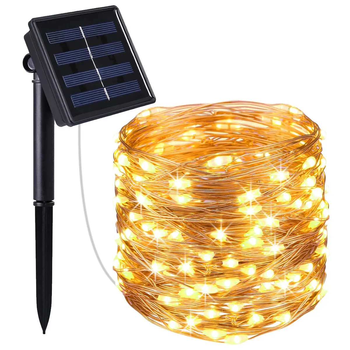 20m/10m/5m Solar LED-Licht im Freien Solar Lichterketten Lichterketten Weihnachts dekorationen für Home Street Garland Vorhang Licht