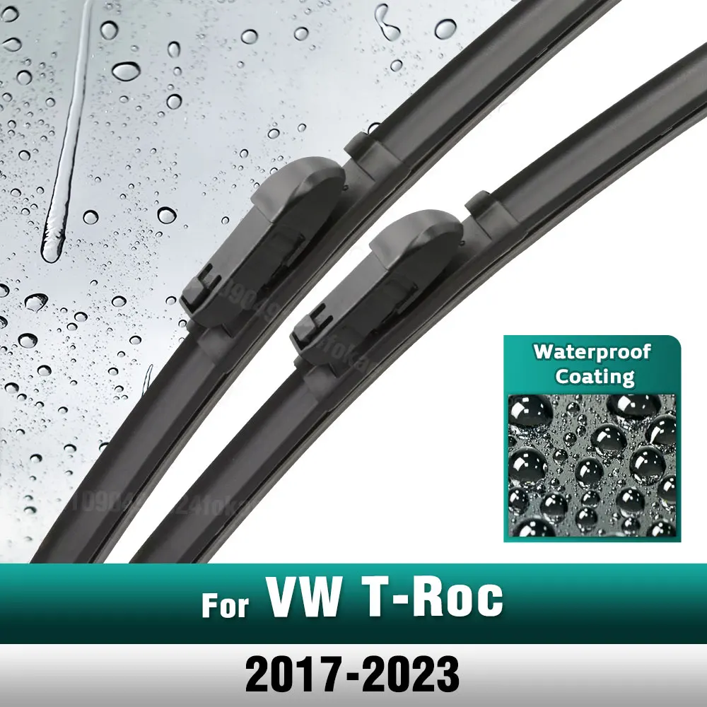 Silicone & rubber  Front Wiper Blades Set For VW T-Roc 2017 - 2023 Windshield Windscreen Window Brush 26