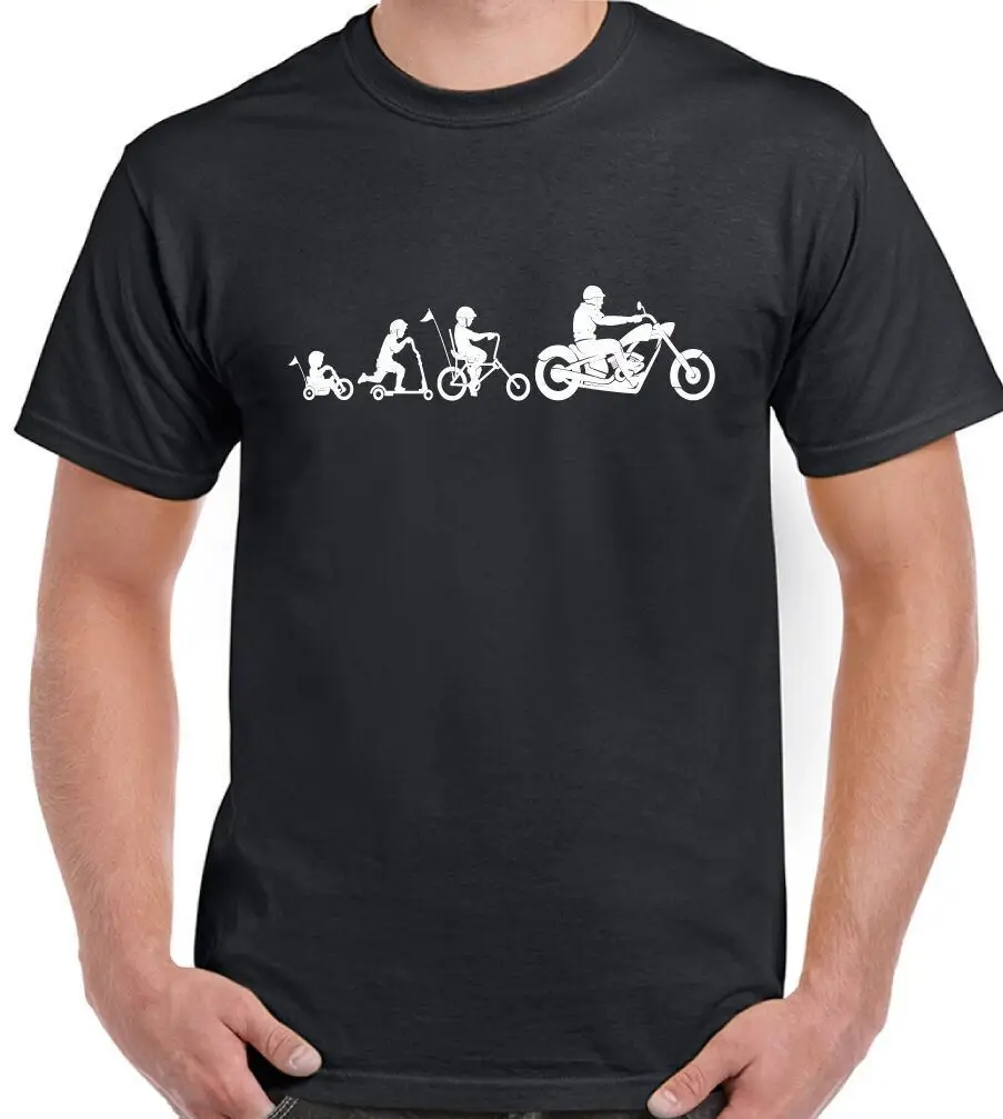 Biker Motorcycle Two Wheel Evolution Men's T-Shirt - Funny Motorbike Tee