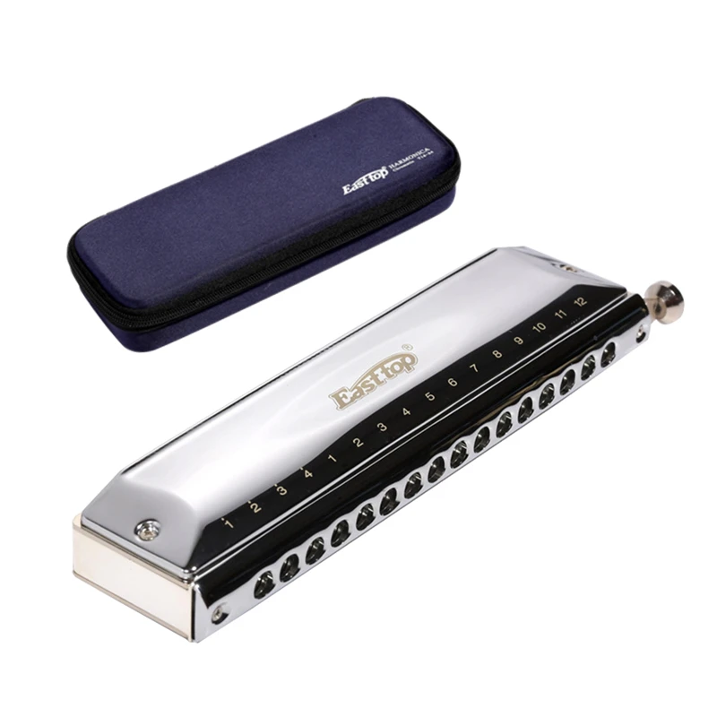 Professional Chromatic Harmonica 16 Hole 64 Tones Gaita Cromatica T1664 For Performance With Metal Brass Comb Musical instrument