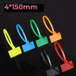 30PCS Color Nylon Tags Tie 4x150mm Self-Locking Loop Wire Straps Label Plastic Insulation Network Cable Zip Trim Marking Labels
