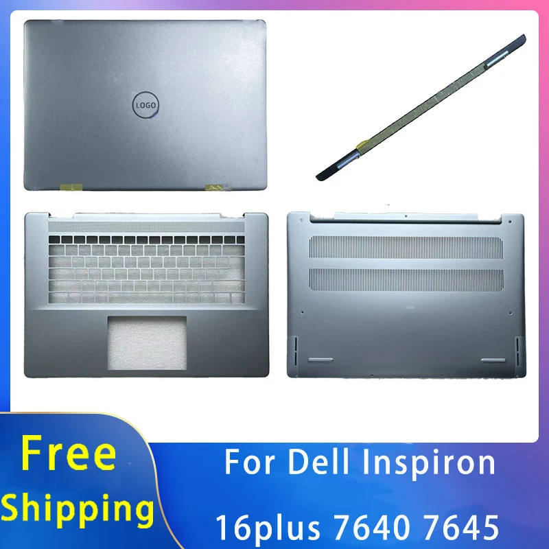 

Новинка для Dell Inspiron 16plus 7640 7645; Сменные аксессуары для ноутбуков, задняя крышка ЖК/Упор для рук/нижняя часть с логотипом 0PNMMW 08GCP6