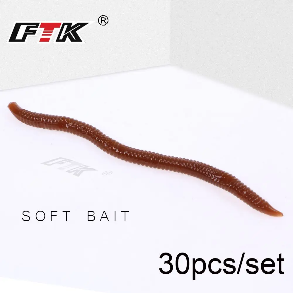 30pcs/lot Bream Trout Tackle EarthWorm Fishing Lure bloodworm Worm Red Baits