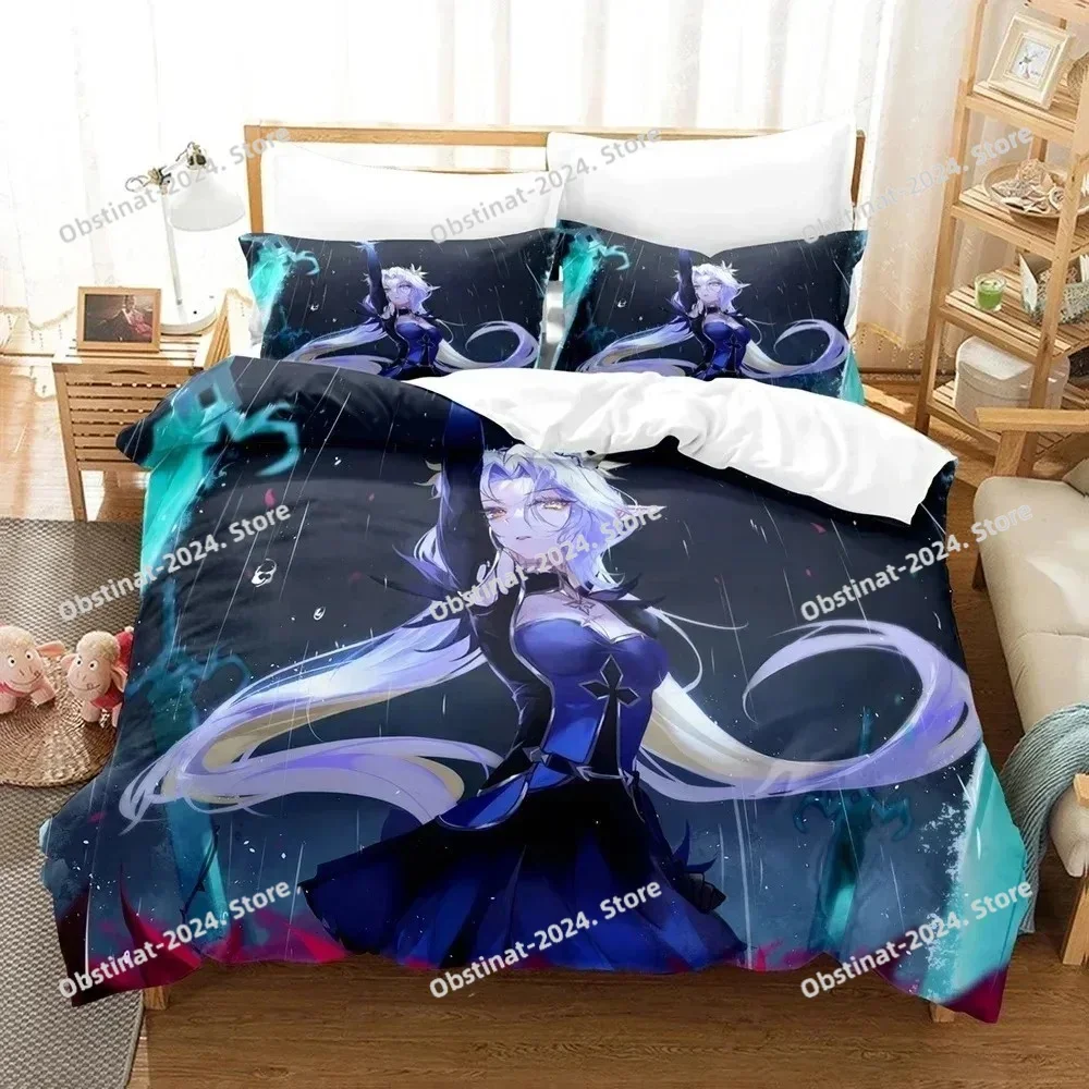 패션 3D 애니메이션 아오투 월드 침구 세트 프린트 베드 세트 베개 커버 포함 부드러운 싱글 더블 퀸 슈퍼 킹 사이즈