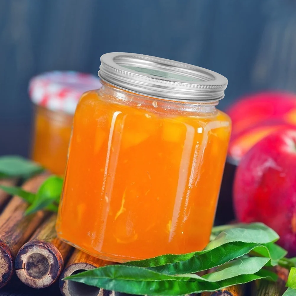 

20Pcs Tinplate Lids Reusable Sealed Food Storage Jars Canning Covers Airtight Leakproof Canning Lids Jar Sealed Covers