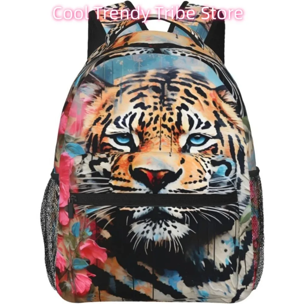 

laptop bag back to school Cartoon Funny Leopard Lightweight Laptop Backpack Lightweight Multipurpose Travel Casual Daypack Unise