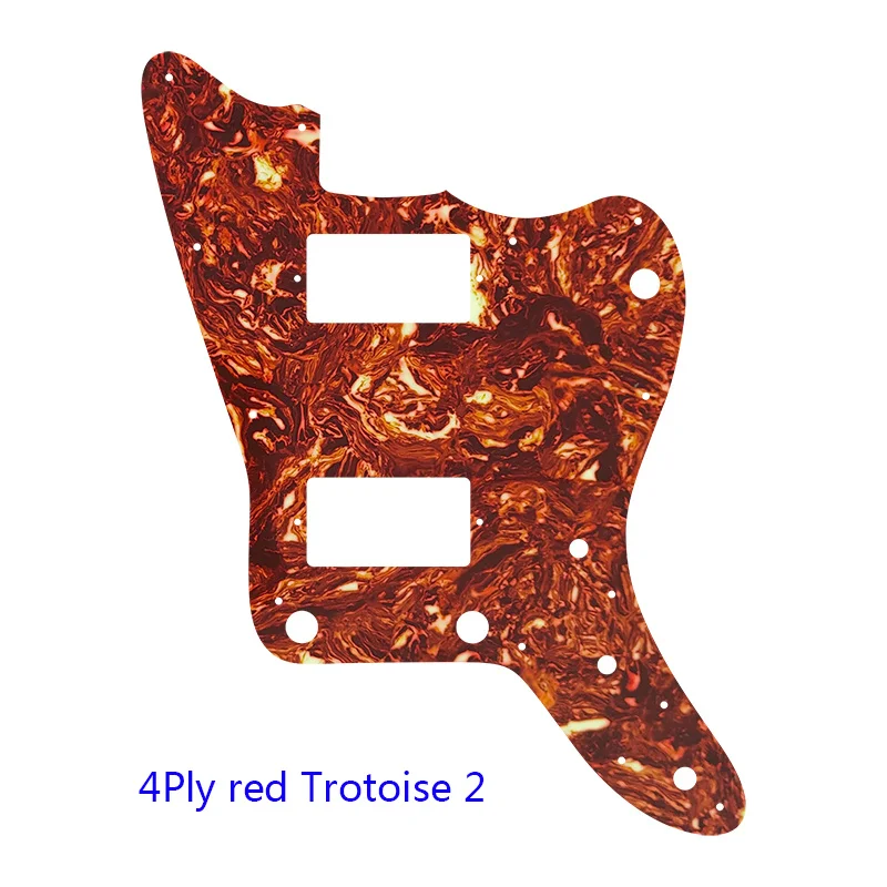 5pcs Customizeiont Pickguard - For MIJ Jazzmaster Guitar Pickguard With PAF Humbucker NO Upper Horn Holes Flame Pattern