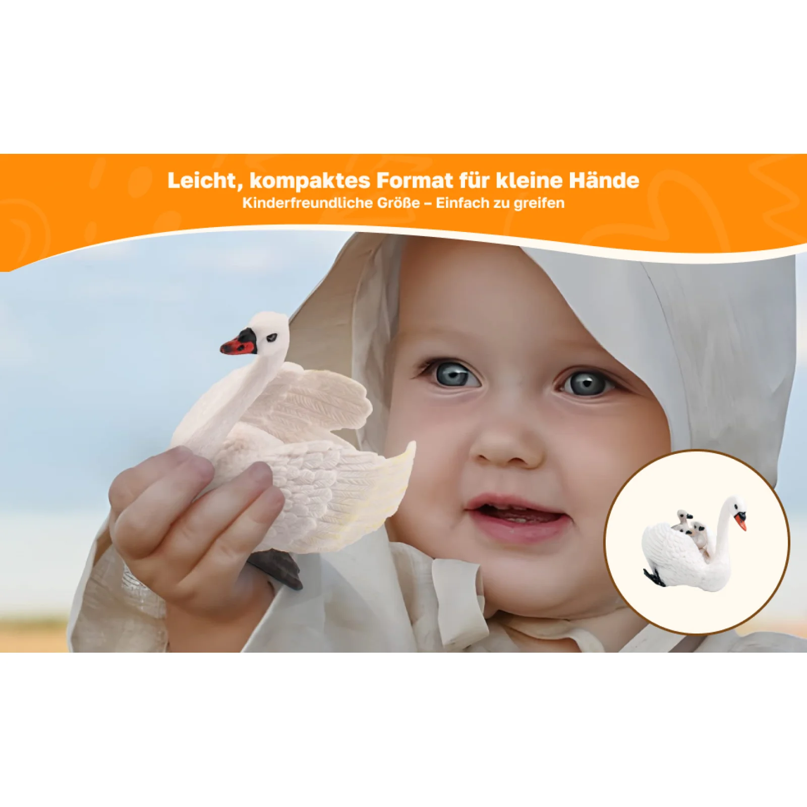 

Realistic Animal Action Figure Jungle Creatures White Swan Toy Small Toys Set for Children Home Ornament