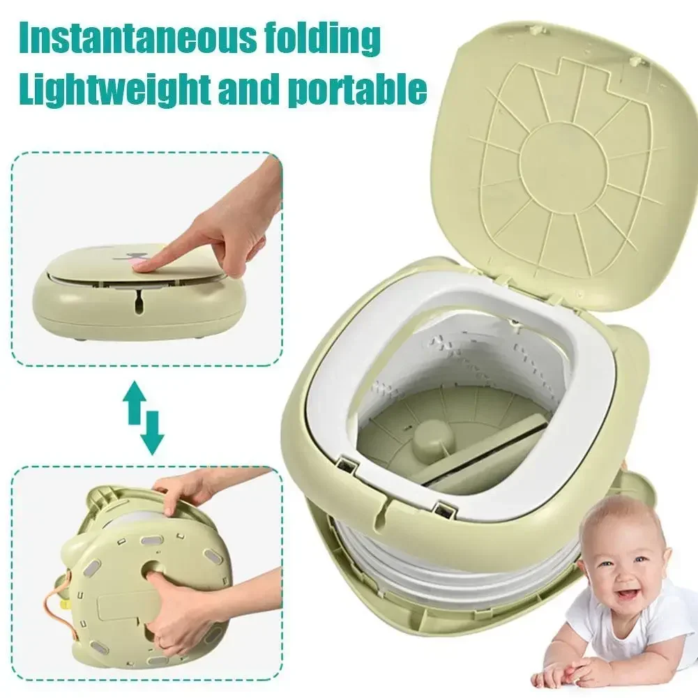 Mictório Portátil Dobrável para Crianças, Assento Potty do Bebê, Anti-odor, Viagem, Acampamento, Interior, Exterior, Esgoto, Treinamento, Desodorante