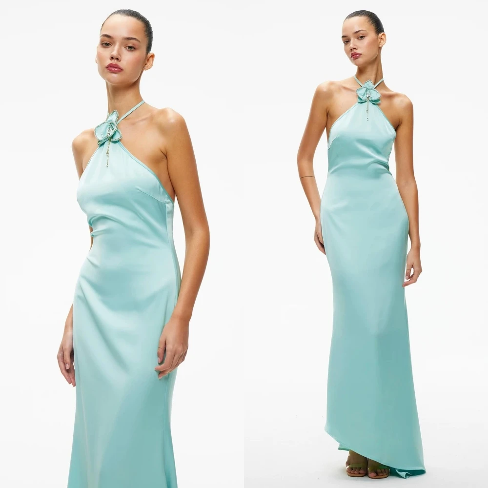 تخصيص مستقيم الرسن بلا أكمام فستان سهرة أنيق دقيق جودة عالية مخصص فساتين المناسبات الحديثة فساتين المشاهير #6
