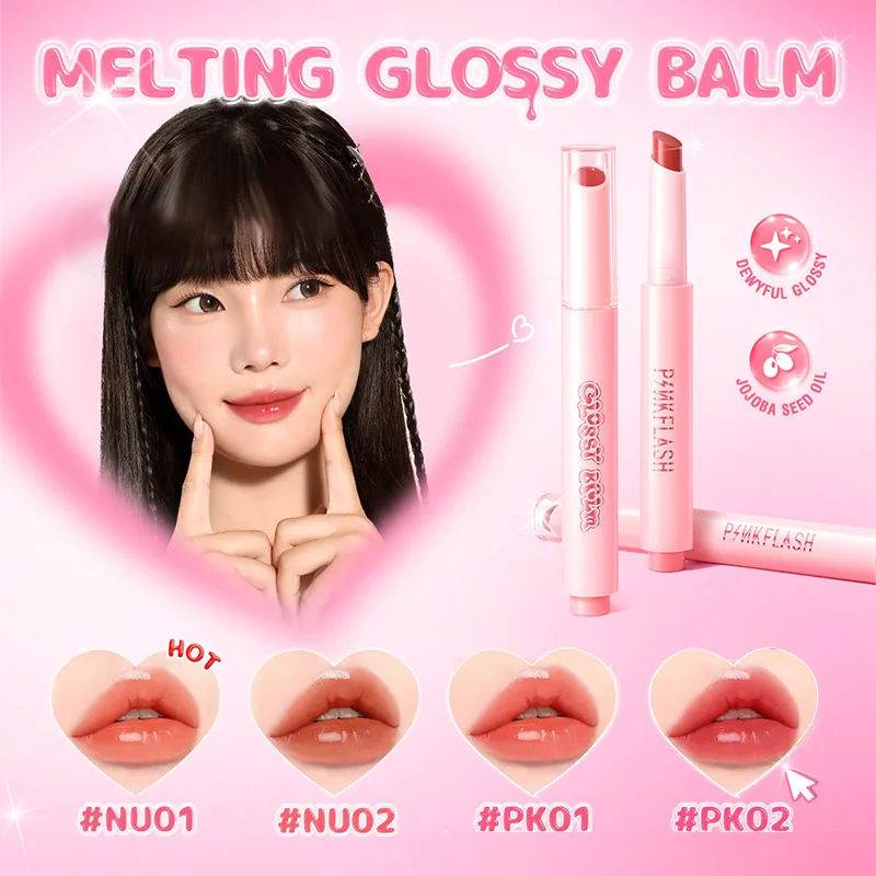 Press Lipstick Pen Glossy Lip Balm Long-lasting Moisturizing Lip Glaze Non-stick Lip Tint Women Lips Liner Care Makeup Cosmetics