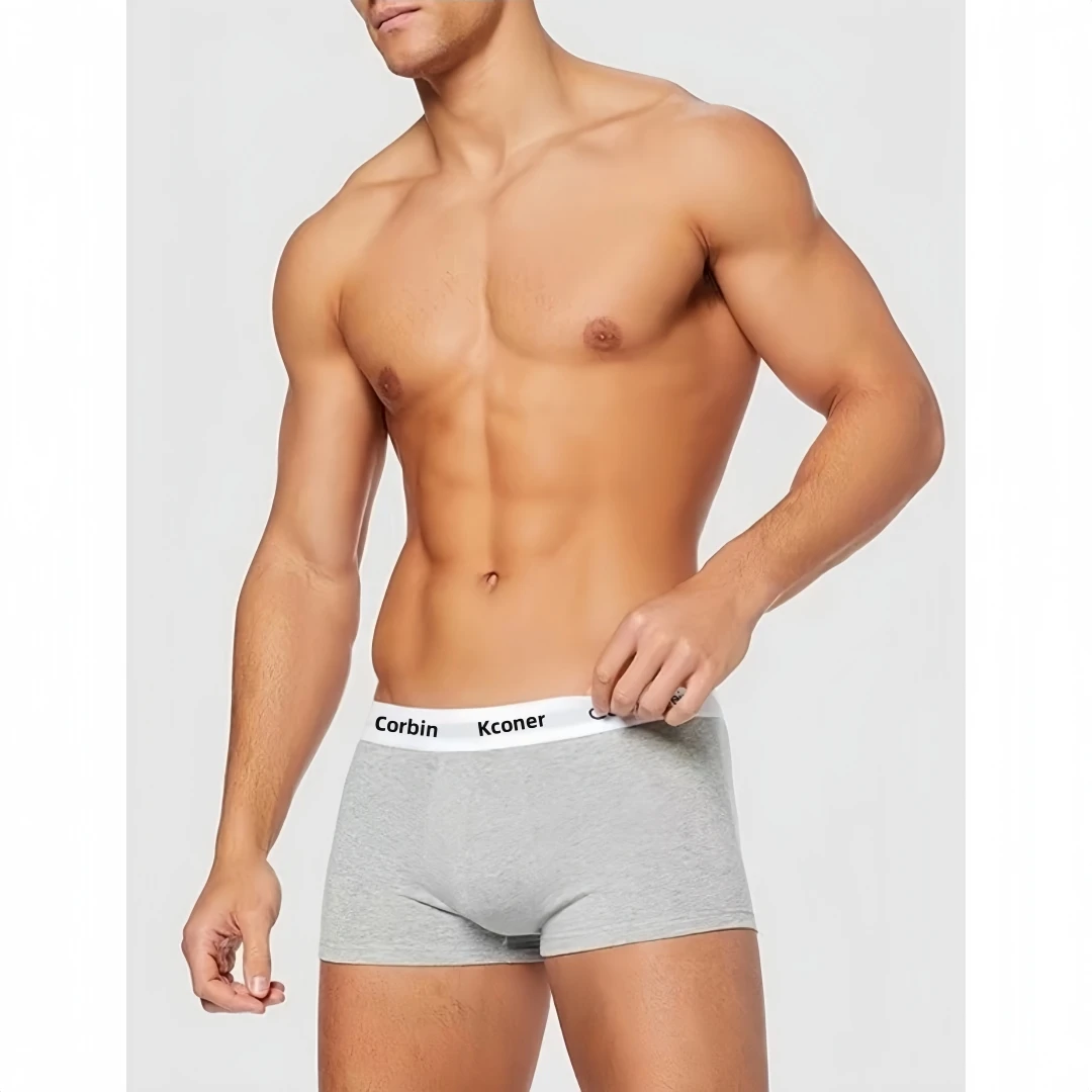 Boxer Men's Logo Panties Underpants Pure Cotton Male Comfortable Breathable Man Boxershorts Sexy Underwear For Men S-2XL