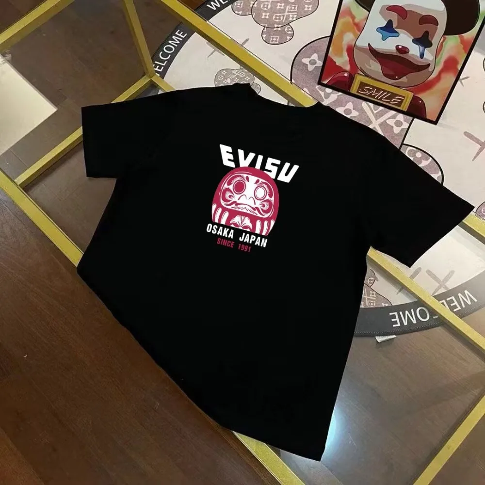 

Summer New Trendy Brand Trademark Dharma Letter Printing Men and Women Couples Casual Loose Round Neck Short-sleeved T-shirt