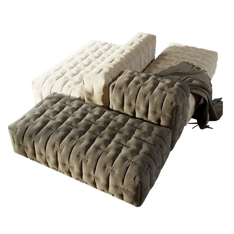 

xx-Luxury Cloud Fabric Living Room Sectional Sofa Modular Combination Lounge Sofa Set for Apartment Villa Bedroom&