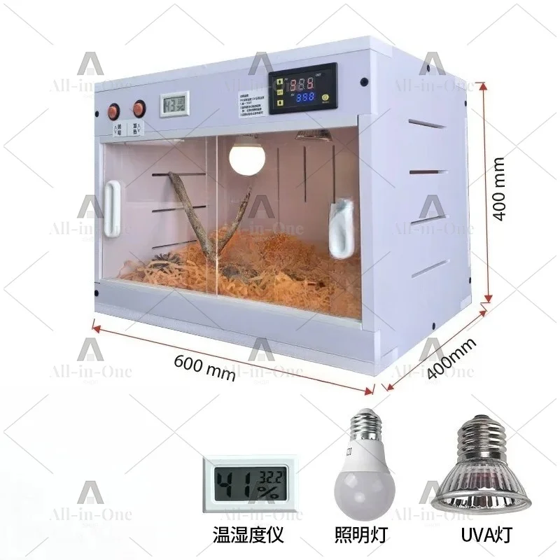 Dual Temperature Control PVC Warming Box, Pet Air Warmer for Chick Juvenile Bird Parrot