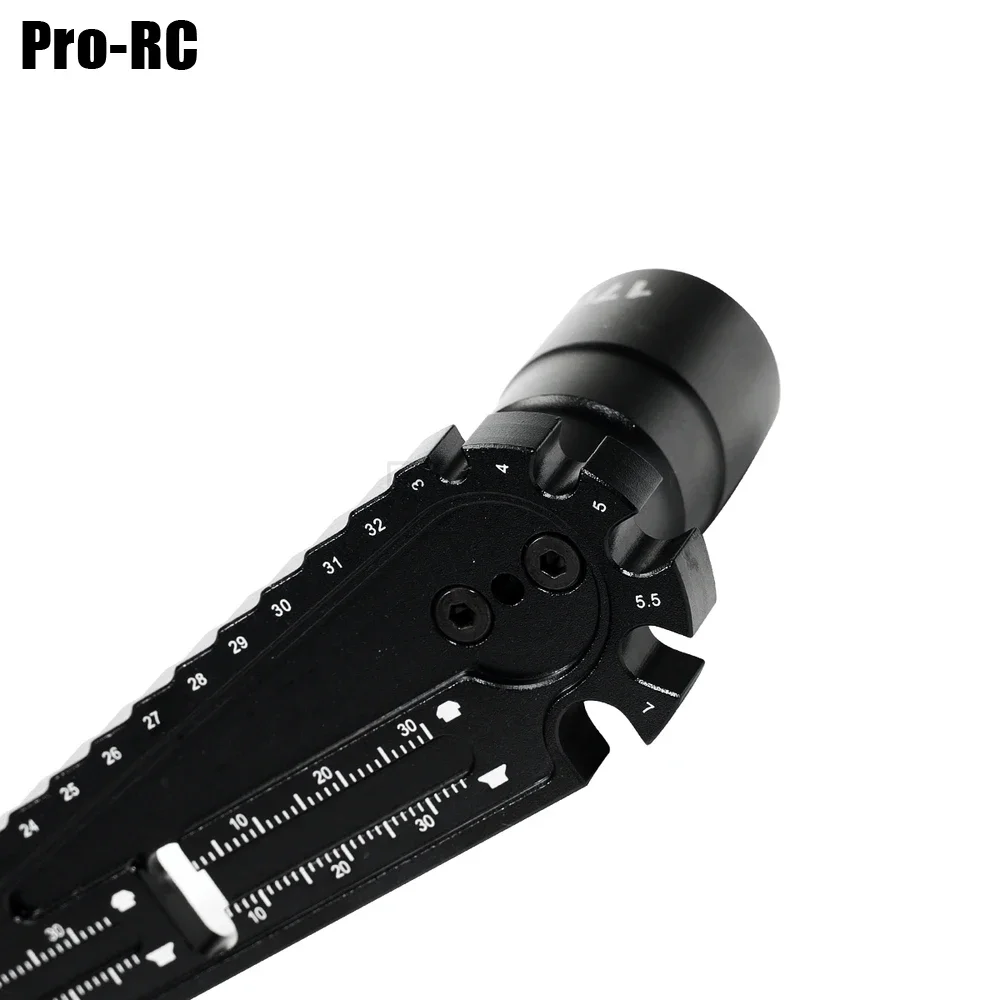 1Pcs Multifunction HEX Nuts Installation Tool Vehicle RC Car 17mm 8mm Height Adjustment Wrench Screw Length Measurement