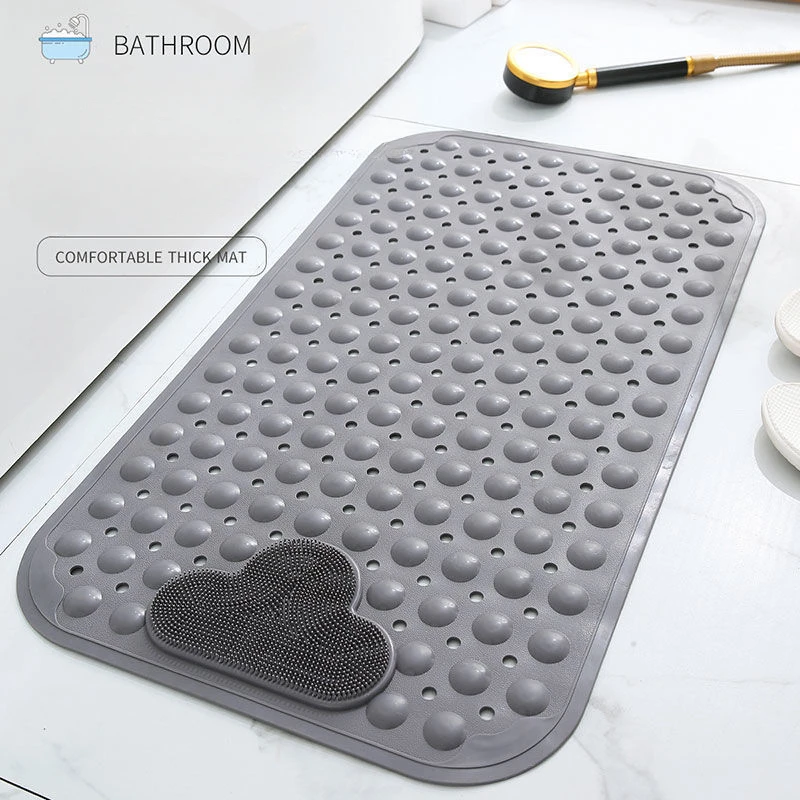 Bathroom Shower Mat Foot Massager With Non-Slip Pad Suction Cups Bathroom Mat Silicone Suction Cup Massage Brush For Bathroom