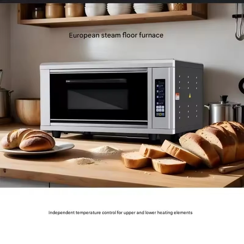 Commercial Stainless Steel Steam Injection Oven Visual Double Glazing Electric Baking Steam Oven For Restaurant Kitchen Bakery