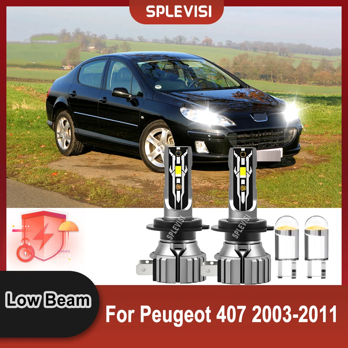 

Crisp Look Stylish H7 477 LED 6000K Headlight Low Dipped Bulbs - For Peugeot 407 2003 2004 2005 2006 2007 2008 2009 2010 2011