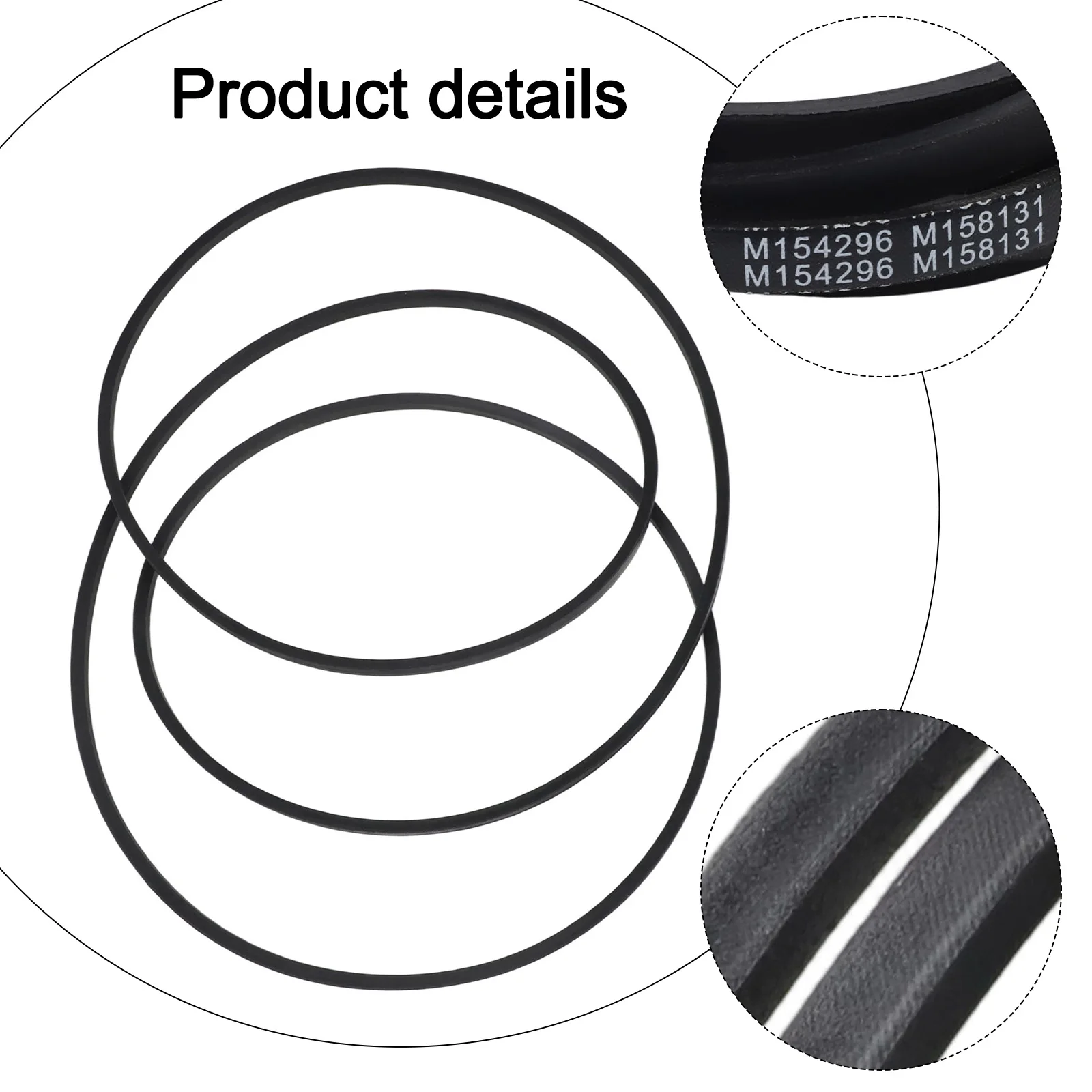 For Eztrak Mower Deck Belt for Models Z425 Z435 Z445 Replaces M154296 and M158131 for Consistent Cutting Performance