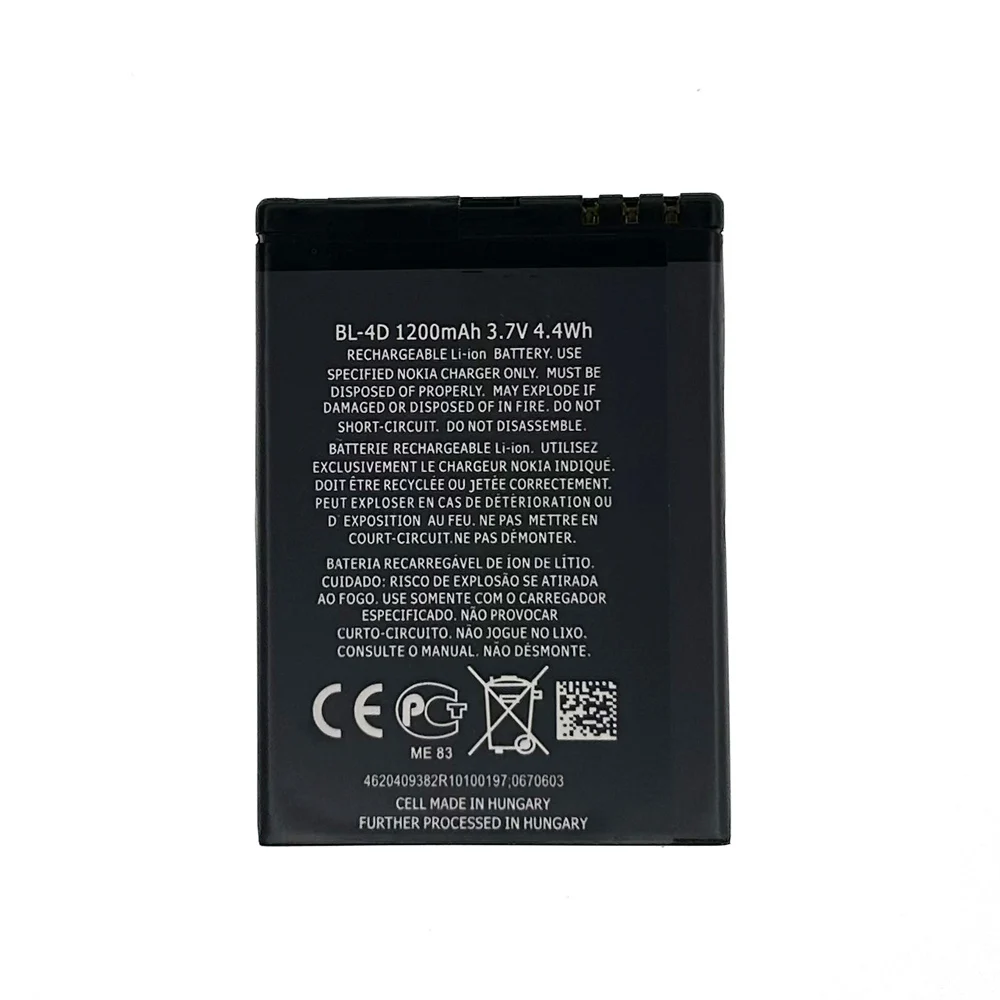 Rechargeable Battery BL-4D Battery For Nokia N97mini N8 N8-00 E5 E5-00 E7 E7-00 T7 T7-00 702T N5 808 Battery BL4D BL 4D Batteria