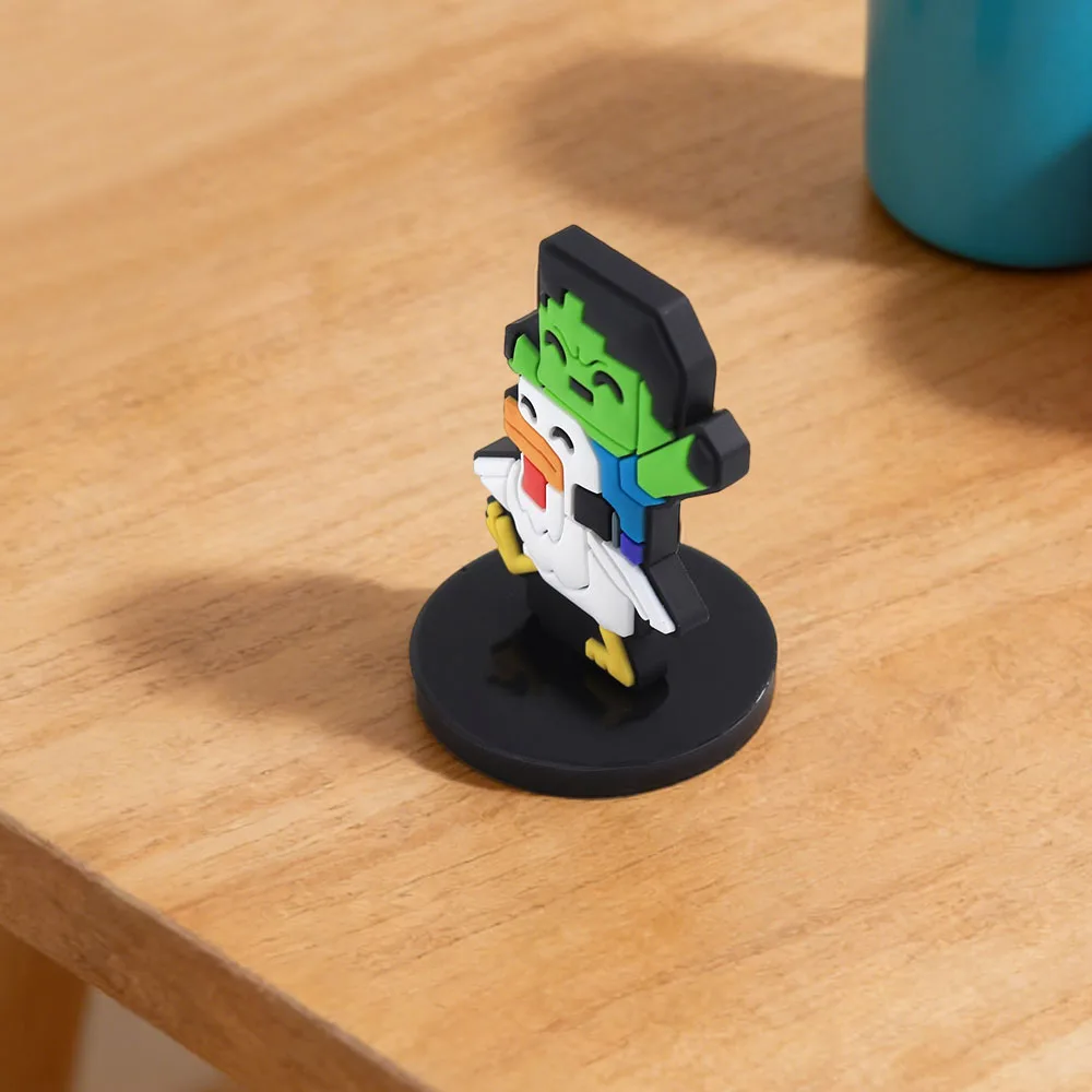 Niedlicher Baby-Zombie-Hühner-Jockey-Pixel-Silikon-Standee, inspiriert von Sandbox-Spielen, Dekoartikel, Videospiel-Zubehör, lustiges Gamer-Geschenk – Detail 10