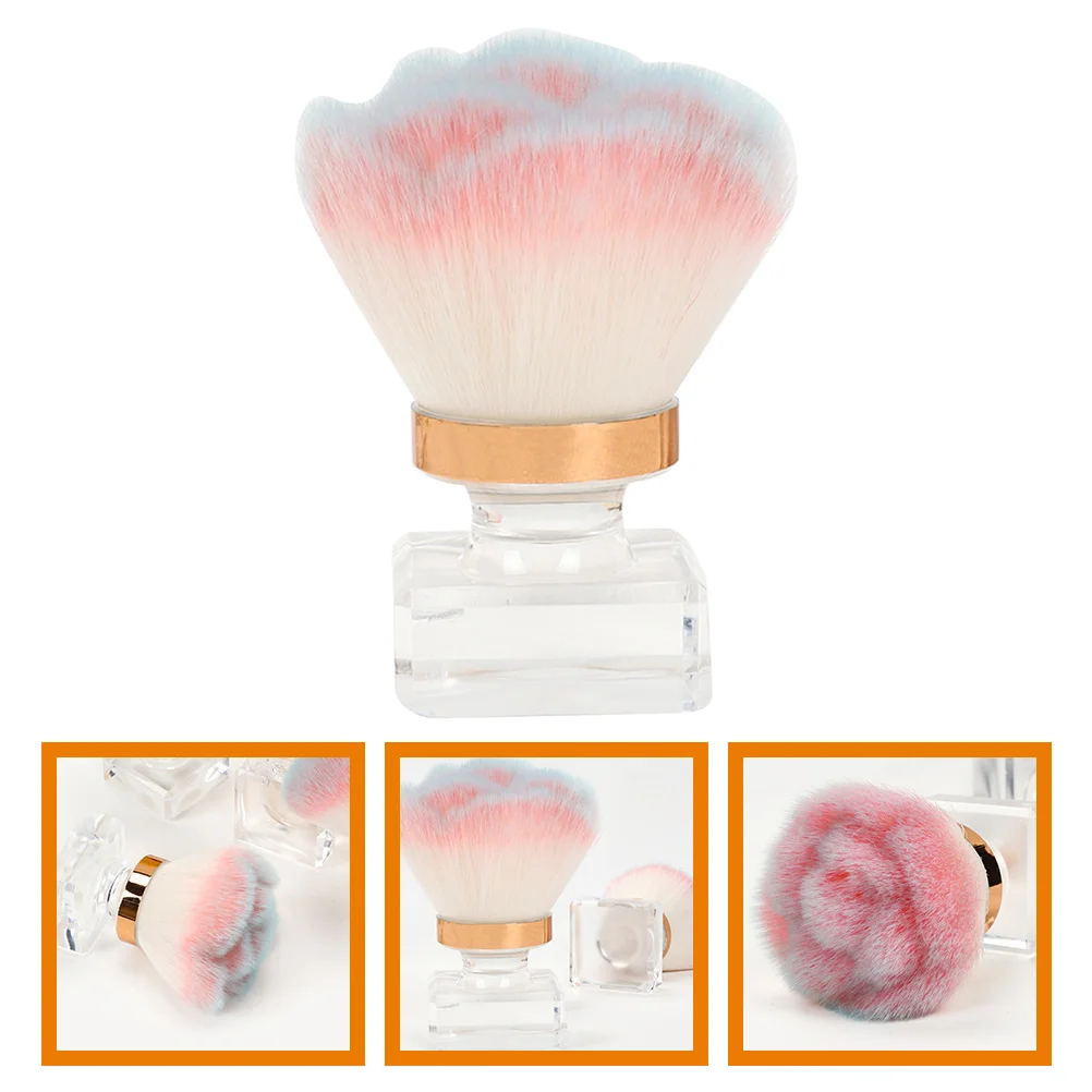 

Прочная кисть для пудры с дизайном в стиле розы, идеально подходит для нанесения тонального крема, румян, рассыпчатой пудры, обеспечивает равномерное покрытие, удаляет загрязнения с ногтей, удобная ручка.