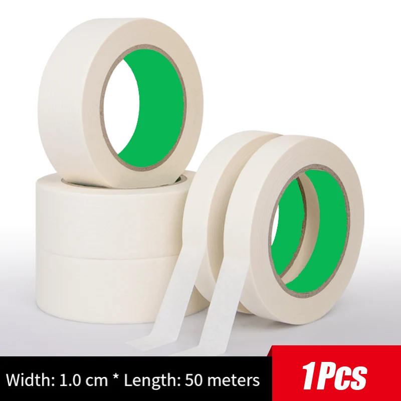 Long Masking Tape Wall Spraying Paint Hand Tear Paper Tape DIY Single Side Adhesive Tape for Car House Oil Painting Sketch 50M