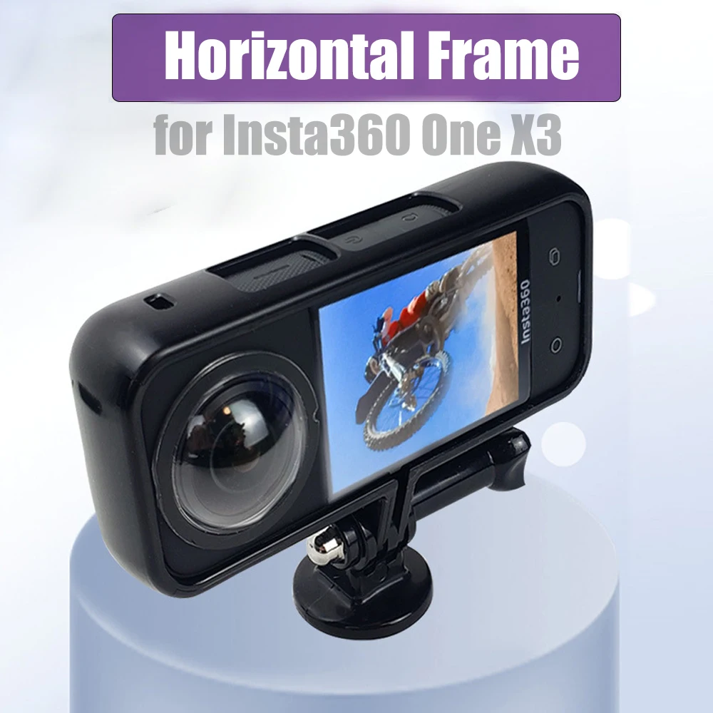 Horizontal Frame For Insta360 One X3/X4 Side Open Fixed Border Bracket Mount Adapter Panorama Camera Accessories