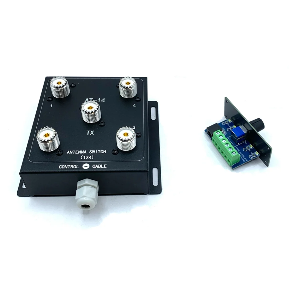 

SSR New AT-14 4-Way Coax Remote Antenna Switch, Convenient Switching 1.8MHz-60MHz 500W PEP for Radio Stations and Radios