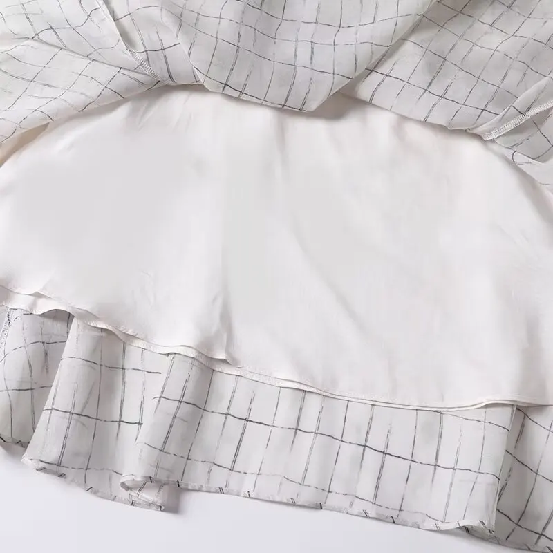 여성용 엘리 하이웨이스트 A라인 스커트, 독창적인 디자인의 타스 길이 스커트, 봄 시즌, 기타 소재