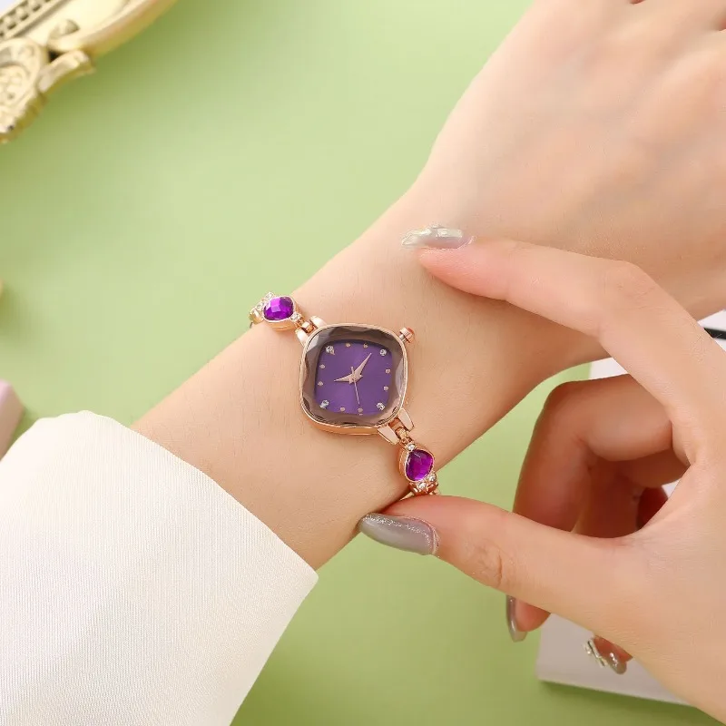 

Женские часы квадратные, высокое качество, роскошный металлический браслет со стразами, кварцевые часы, женские модные часы Часы Женские Наручные