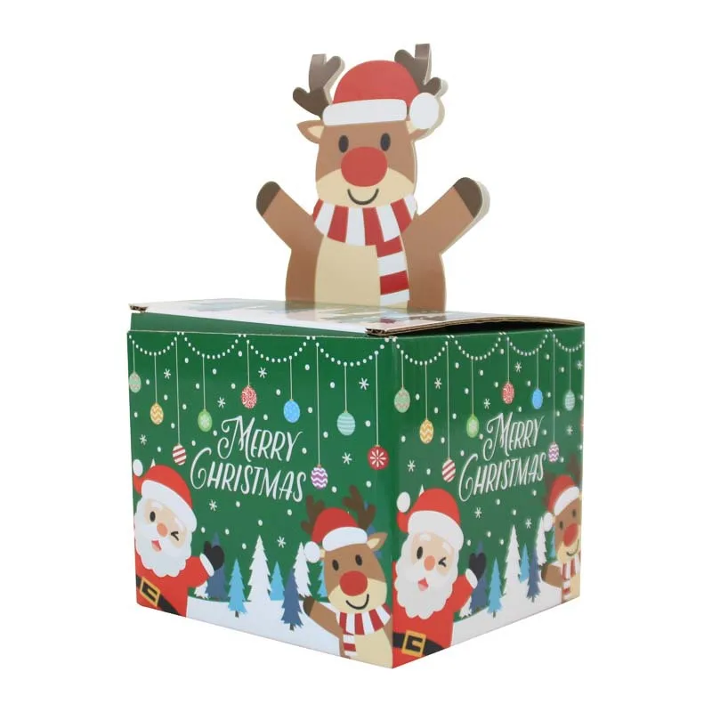 25Pcs/lot DIY Pop-up candy favor boxes of Christmas themed gift box bags for Event and Party decoration Paper candy gift bags