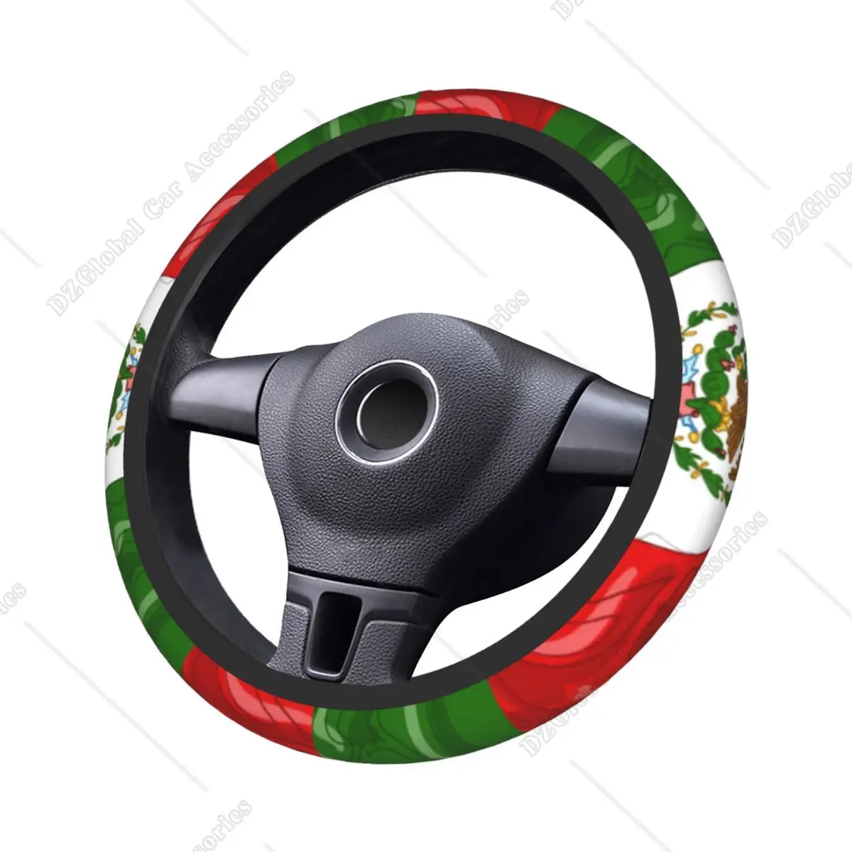 Happy Independence Day Mexico 16 September Mexican Steering Wheel Cover Universal 15 Inch Neoprene Car Wheel Protector