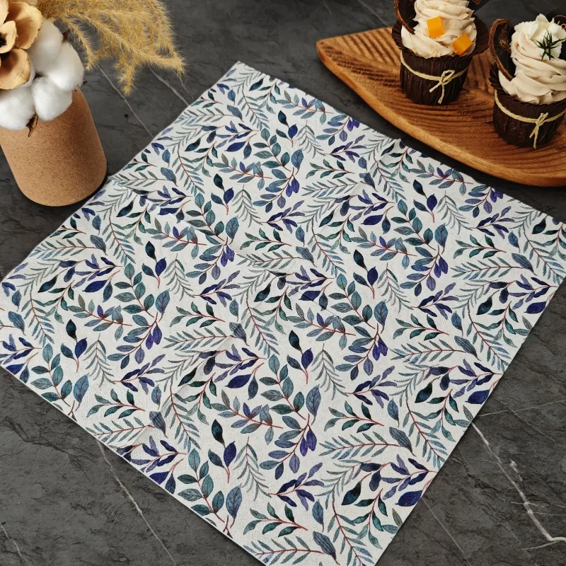 10/20 قطعة 33 سنتيمتر 2 طبقة Morandi اللون الأوكالبتوس المناديل جو الحفلات النفط اللوحة المناديل DIY Decoupage ورقة #5