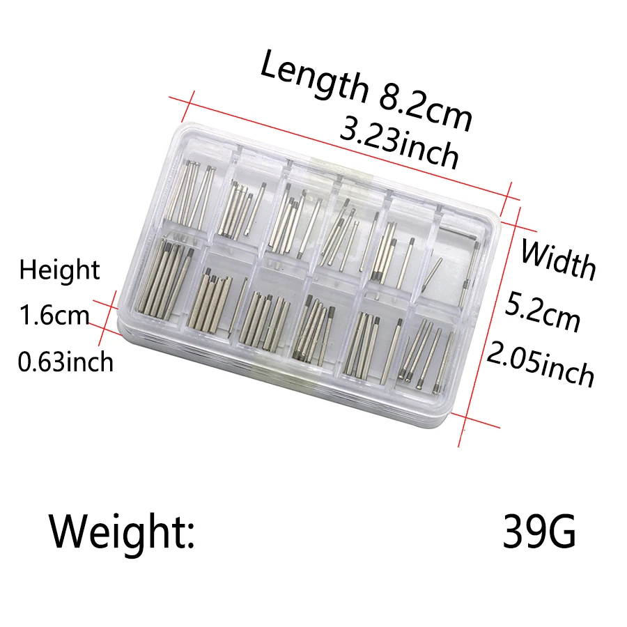 إكسسوارات الساعات المعبأة لإصلاح الساعة، سلسلة ساعات عالمية لتوصيل حزام العمود، برغي دقيق