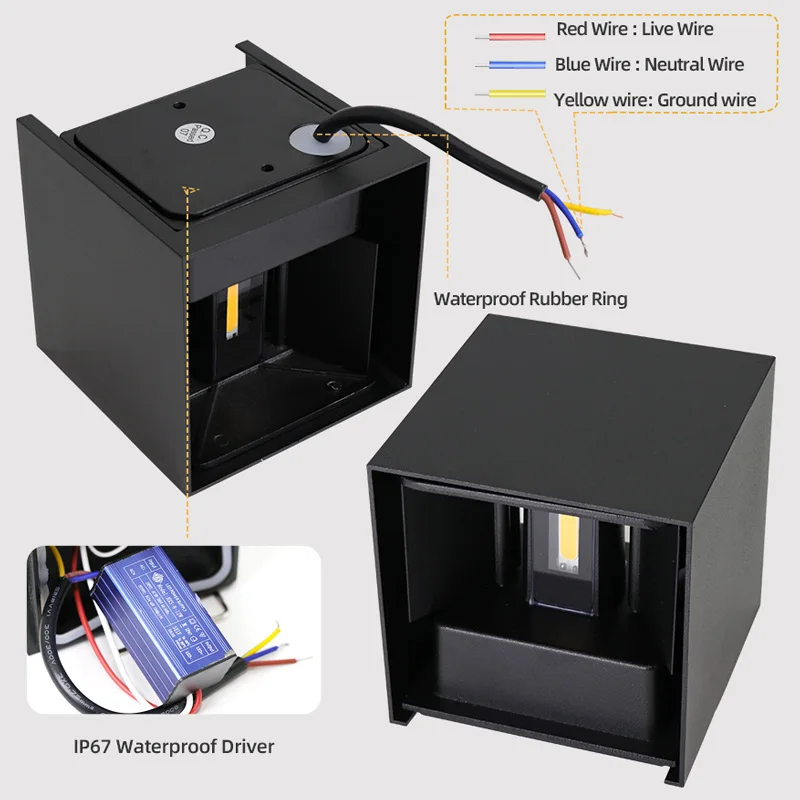 Lampu dinding luar ruangan Led aluminium, lampu dinding dalam ruangan, dekorasi kamar tidur, ruang tamu, koridor, lampu tangga