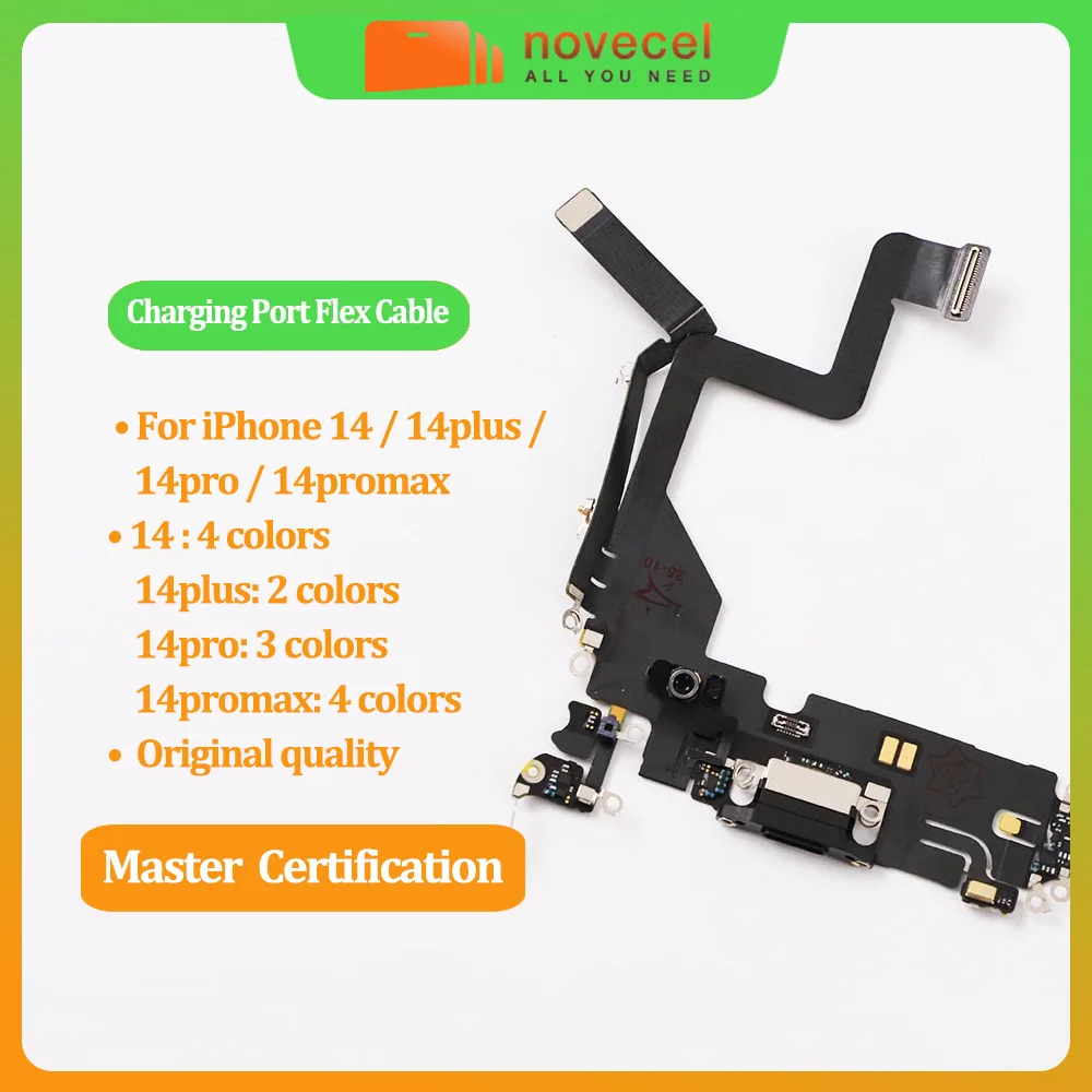 

Оригинальный шлейф порта зарядки для iPhone 14 Pro Max 14pro 14plus, разъем USB-док-станции с микрофоном, для ремонта