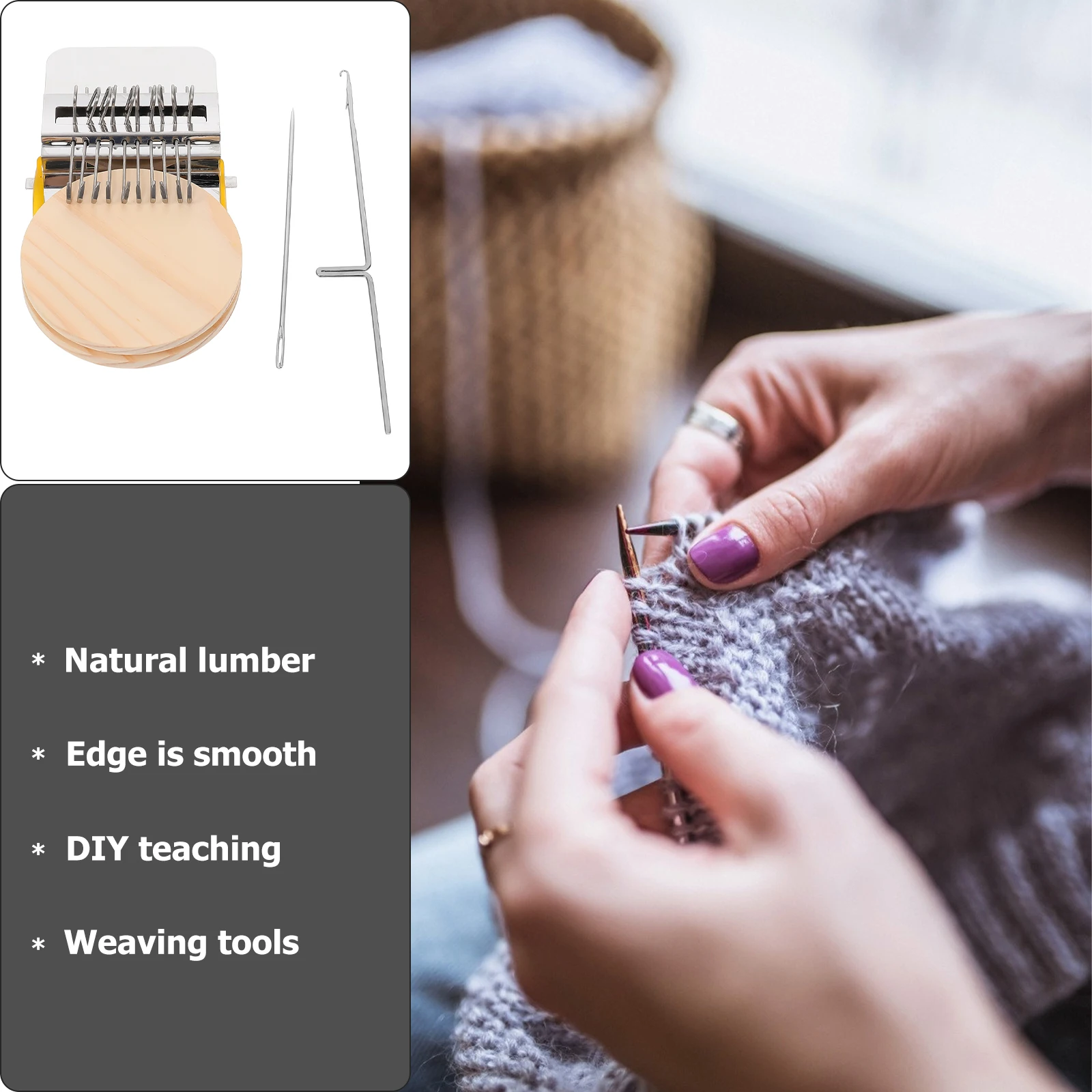 

for Braiding Tools Kids DIY Weaving Toy Loom Handmade Knitter Kit Knitting Machine
