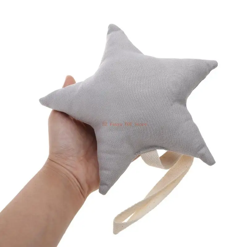 96GC الطفل هوة كليب سلسلة قلادة لينة القطن على شكل نجمة مهديء حامل ديكور الدمية الحلمة معلقة حلية