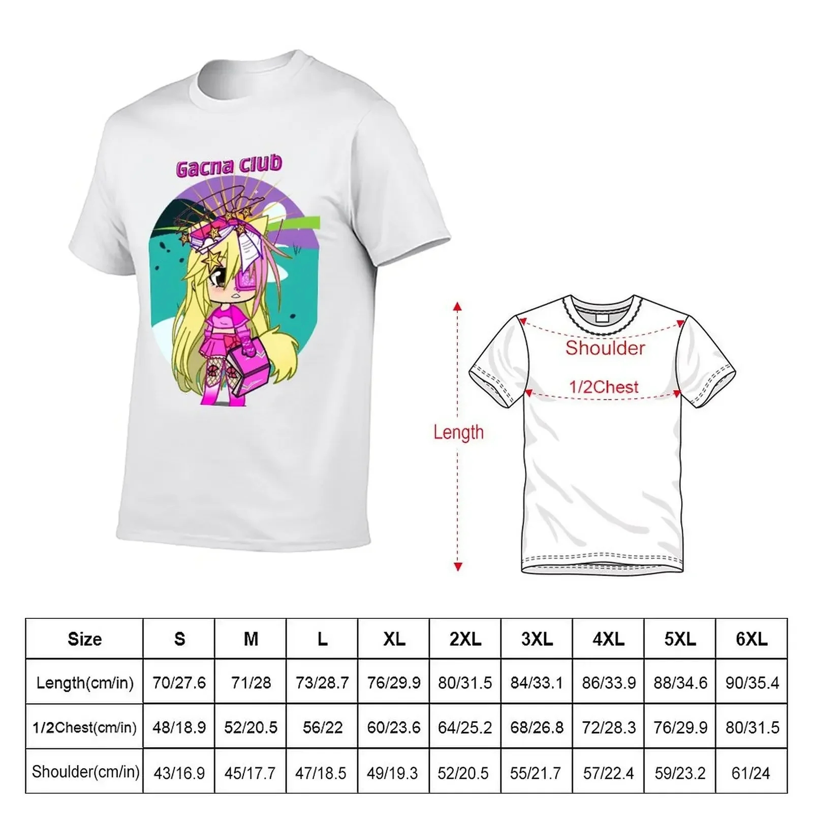 Beautiful girl Gacha club girl games. T-Shirt animal prinfor boys heavyweights anime stuff funny t shirts for men