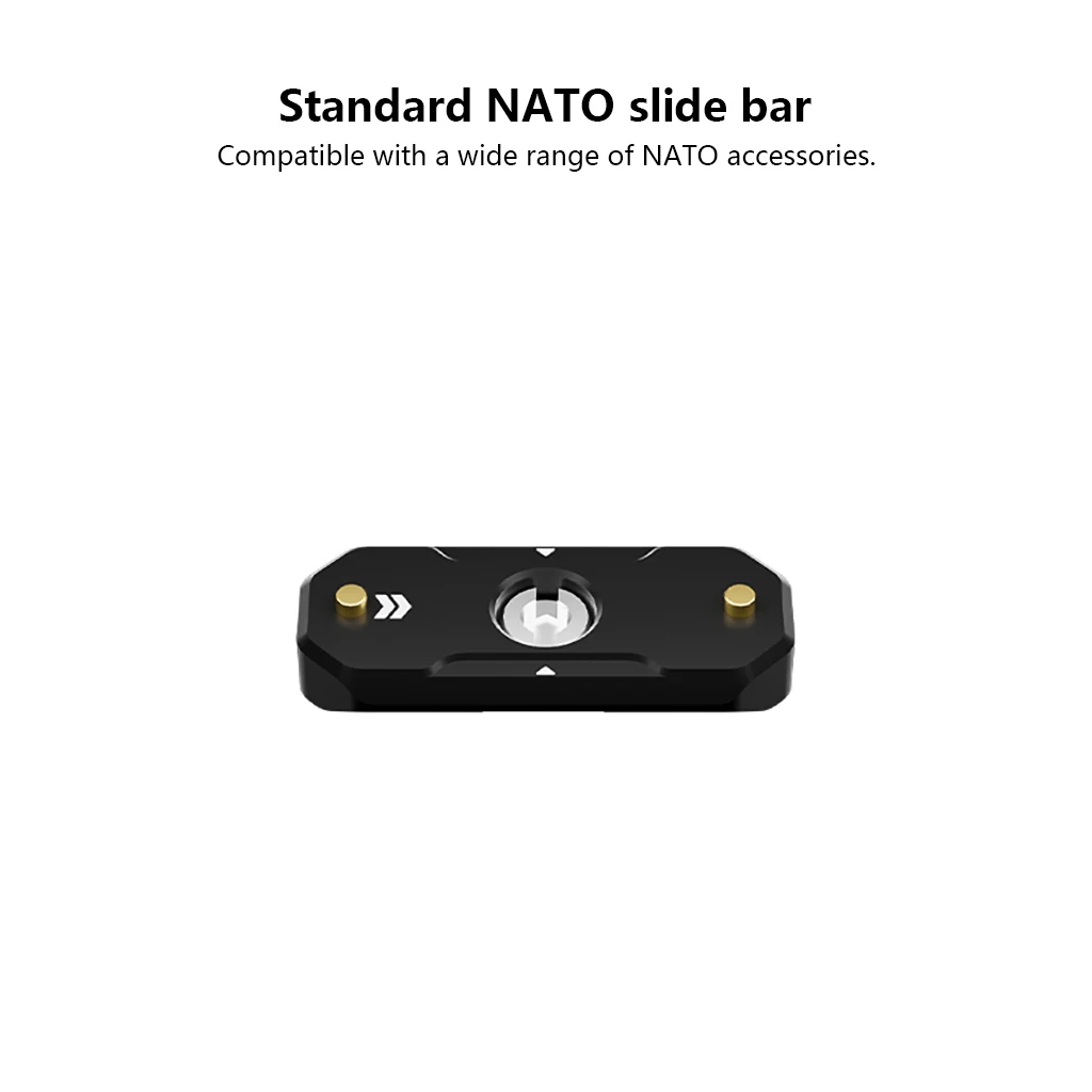 BGNing 1/4-Zoll-NATO-Schienen-Schnellwechselplatte mit Doppelschrauben-Anti-Drop-Positionierstift für DSLR-Kamerakäfige und Video-Produktionsrigs – Detail 6